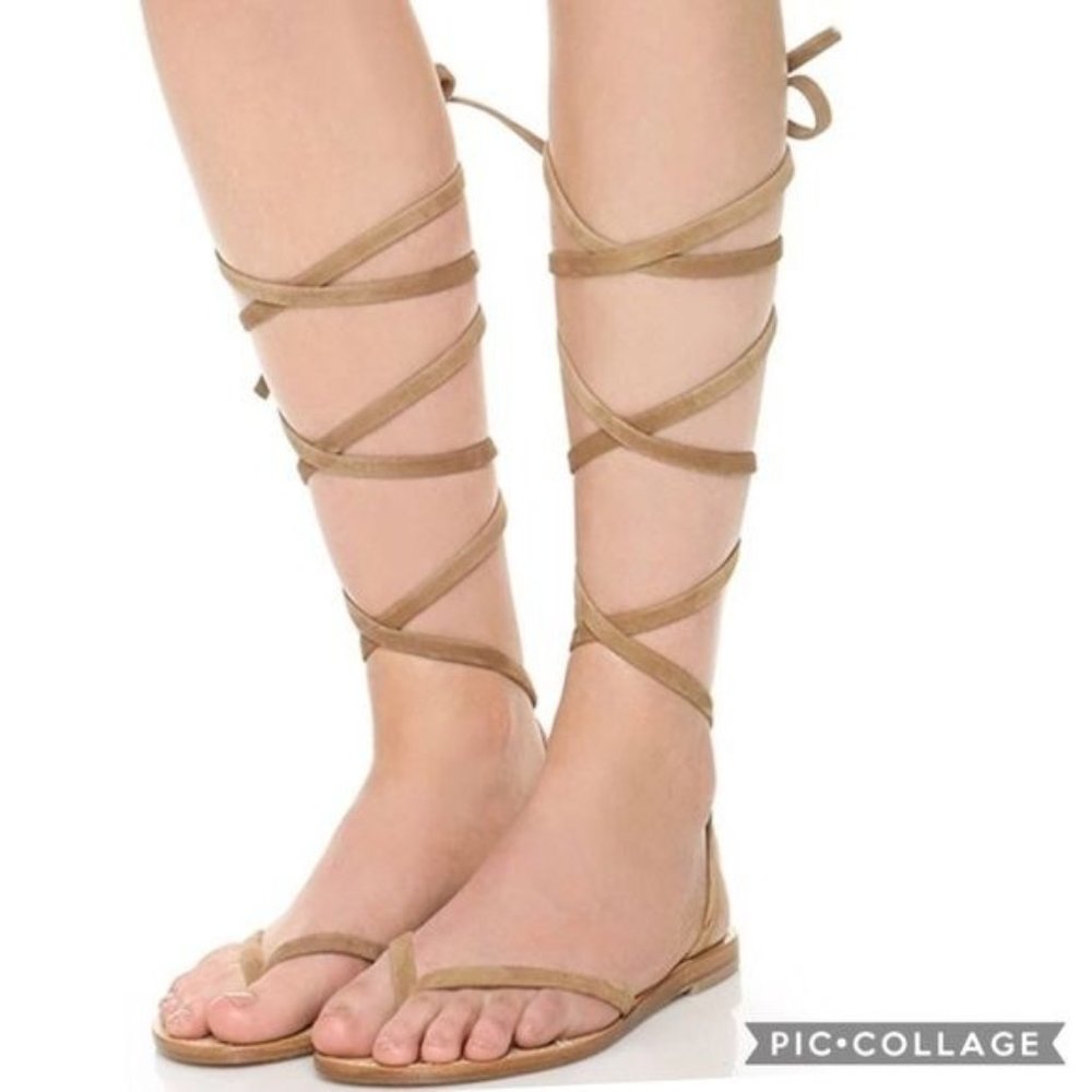 Cornetti Made in Italy Elia Wrap Sandals leather Size 10.5 New!